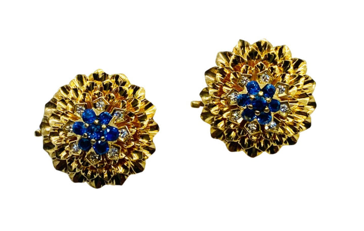 Vintage Tiffany & Co. 14k Gold Sapphire Diamond Set