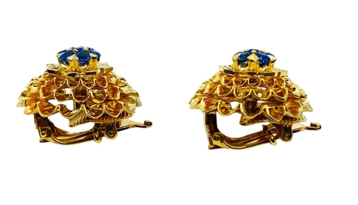 Vintage Tiffany & Co. 14k Gold Sapphire Diamond Set