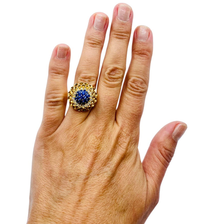 Vintage Tiffany & Co. 14k Gold Sapphire Diamond Set