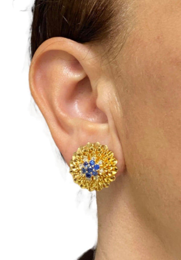 Vintage Tiffany & Co. 14k Gold Sapphire Diamond Set