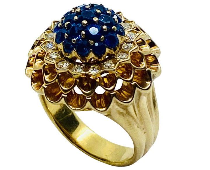 Vintage Tiffany & Co. 14k Gold Sapphire Diamond Set