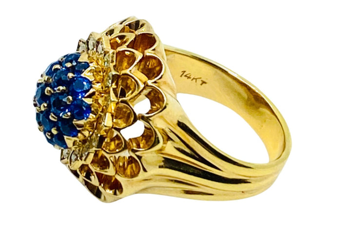 Vintage Tiffany & Co. 14k Gold Sapphire Diamond Set