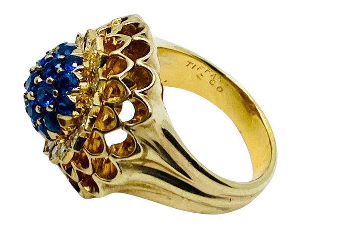 Vintage Tiffany & Co. 14k Gold Sapphire Diamond Set