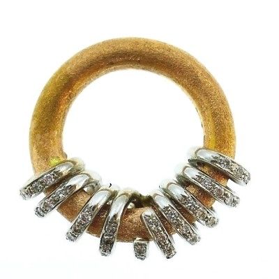 18K Rose Gold and White Gold Diamond Ring