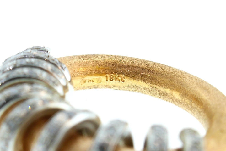 18K Rose Gold and White Gold Diamond Ring
