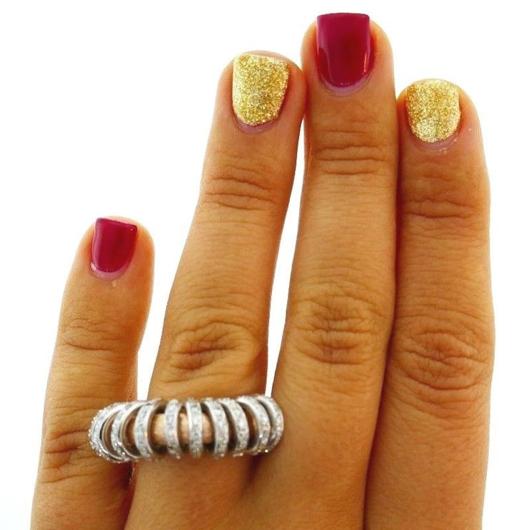 18K Rose Gold and White Gold Diamond Ring