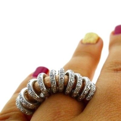 18K Rose Gold and White Gold Diamond Ring