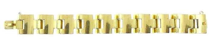 18K Yellow Gold and Rose Gold Heavy Link Bracelet