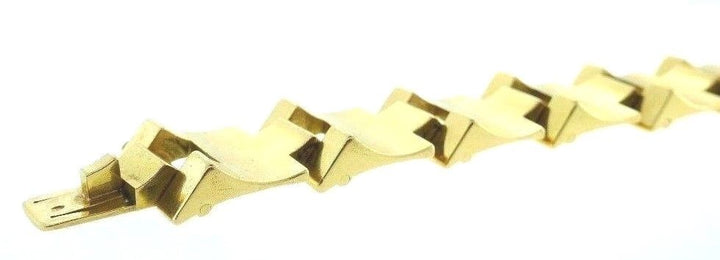 18K Yellow Gold and Rose Gold Heavy Link Bracelet