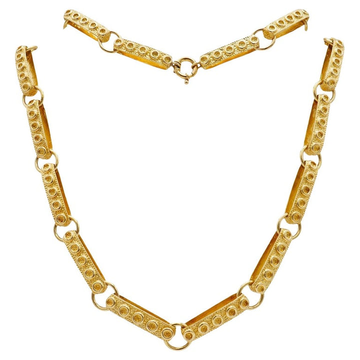 1950s Gold Necklace Heavy Link