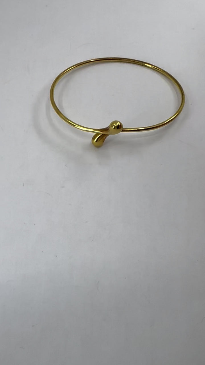 Elsa Peretti for Tiffany & Co. 18k Gold Teardrop Bypass Bangle Bracelet