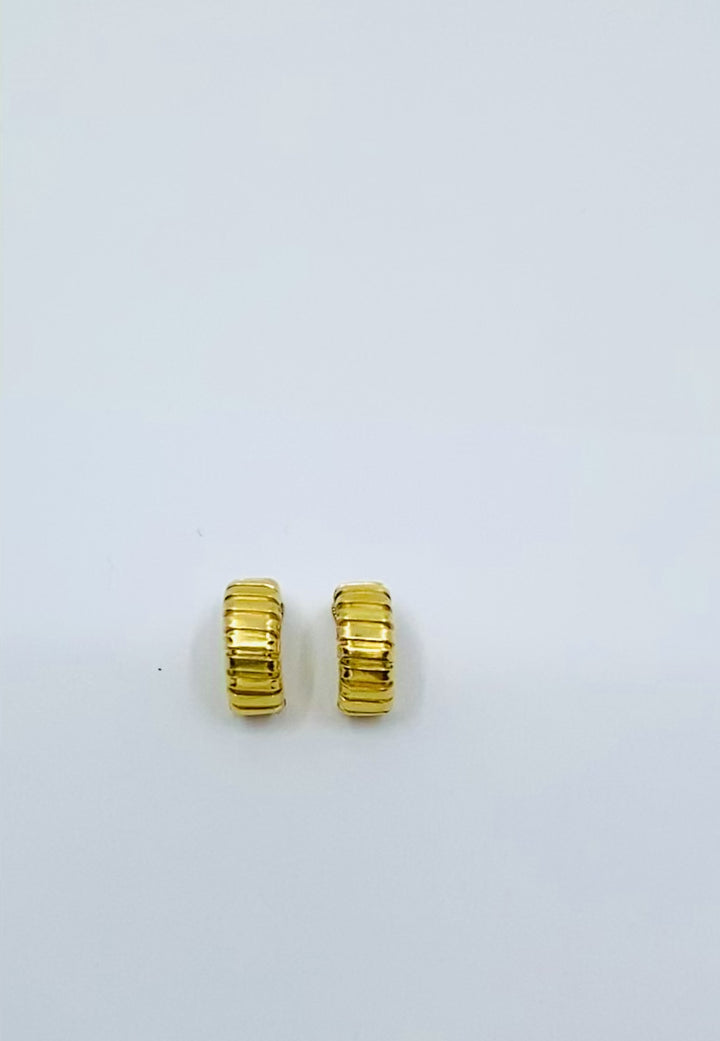 18k Gold Carlo Weingrill Huggie Earrings Tubogas Design