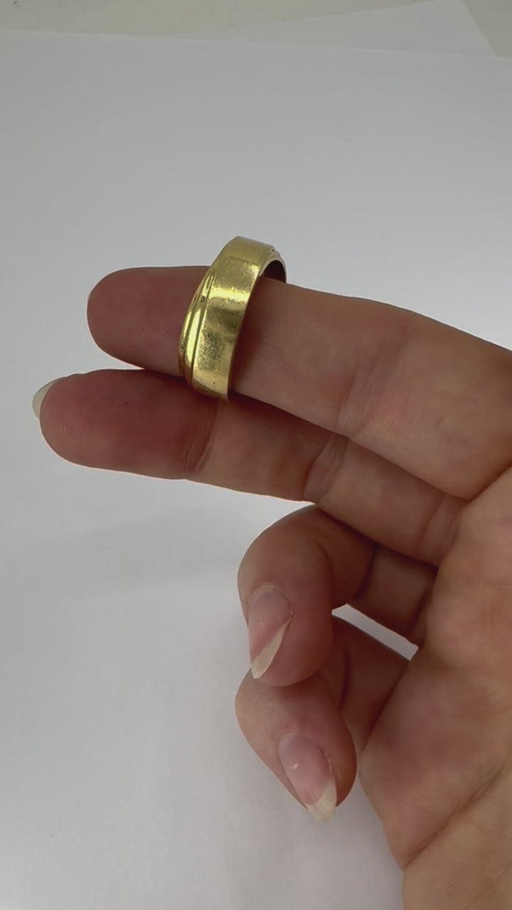 Vintage Tiffany & Co. 18k Gold Band Ring sz 9.75