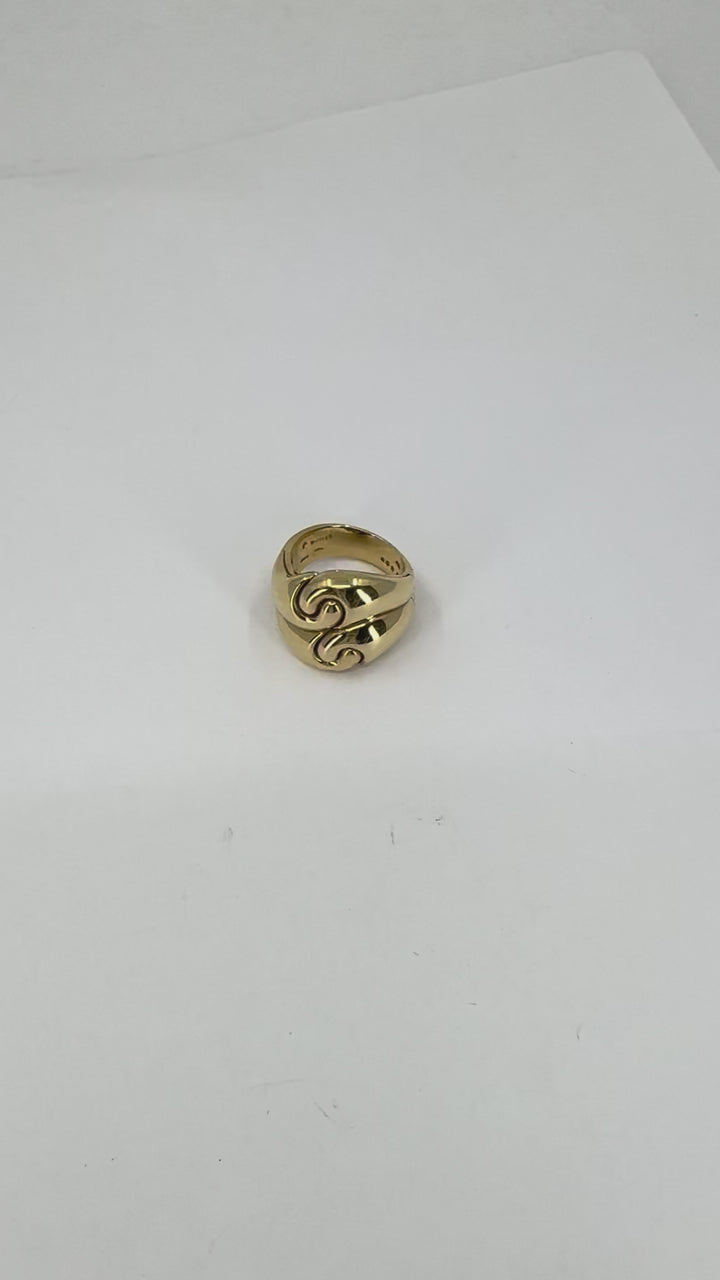 Vintage Marina B Onda 18k Gold Ring
