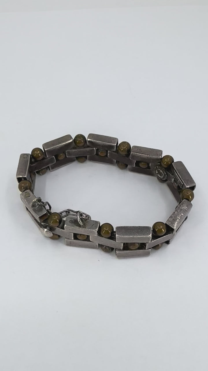Vintage William Spratling Mexico Silver Bronze Bracelet