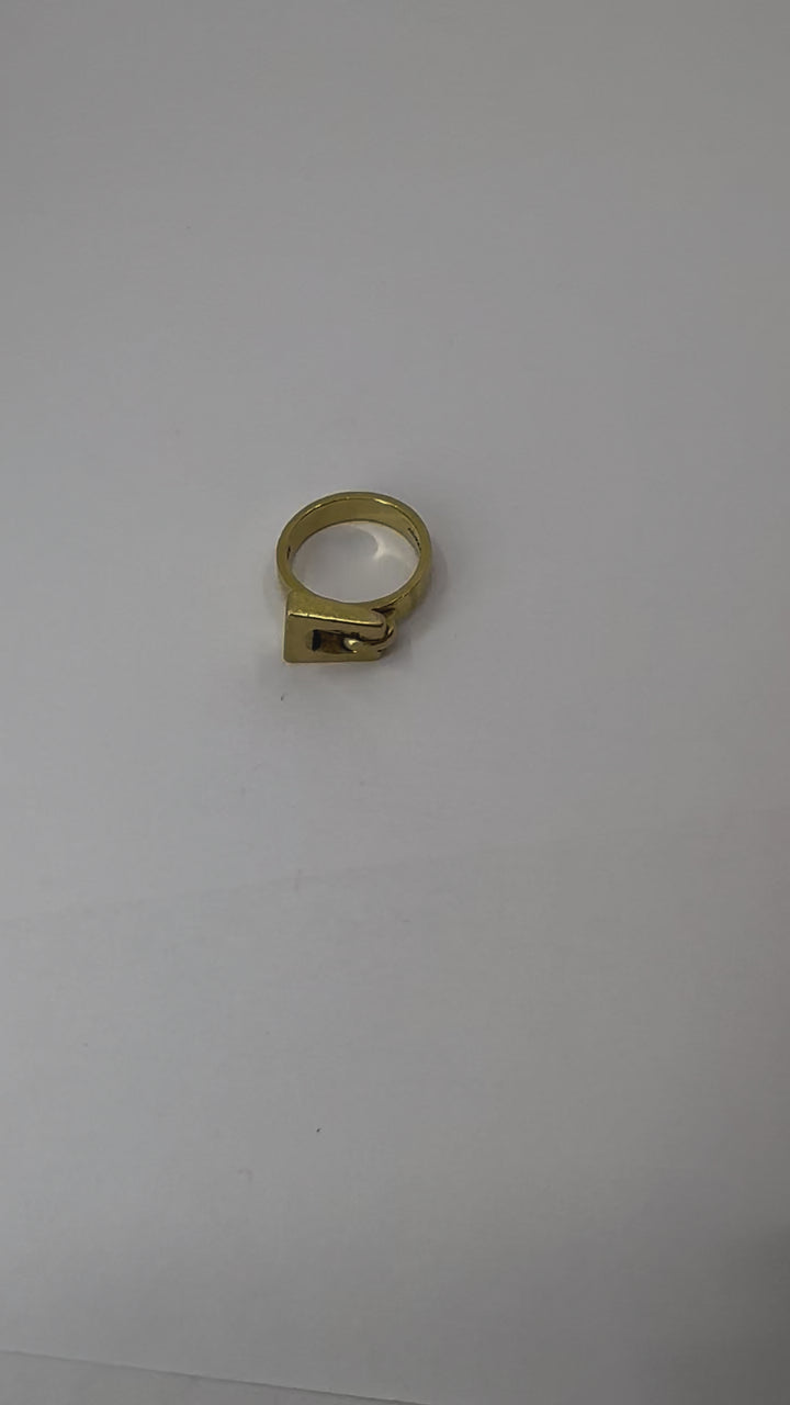 Vintage Tiffany & Co. 18k Gold Hinge Padlock Ring