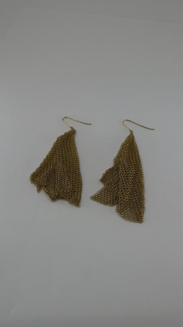 Elsa Peretti for Tiffany & Co. 18k Gold Large Mesh Drop Earrings
