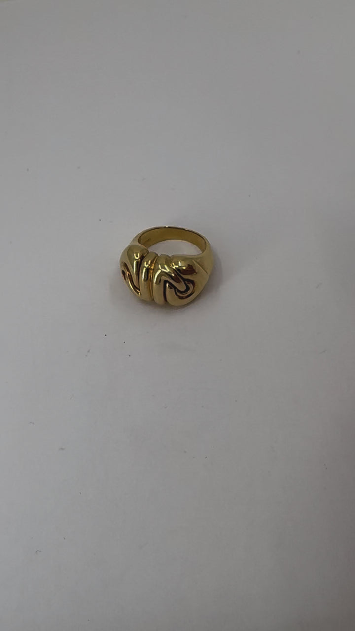 Bvlgari 18k Gold Doppio Cuore Ring