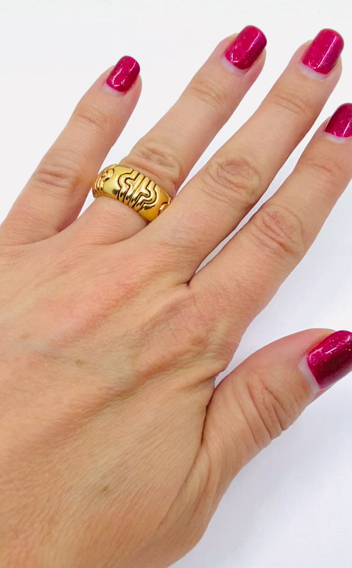 Bvlgari Parentesi Ring 18k Yellow Gold