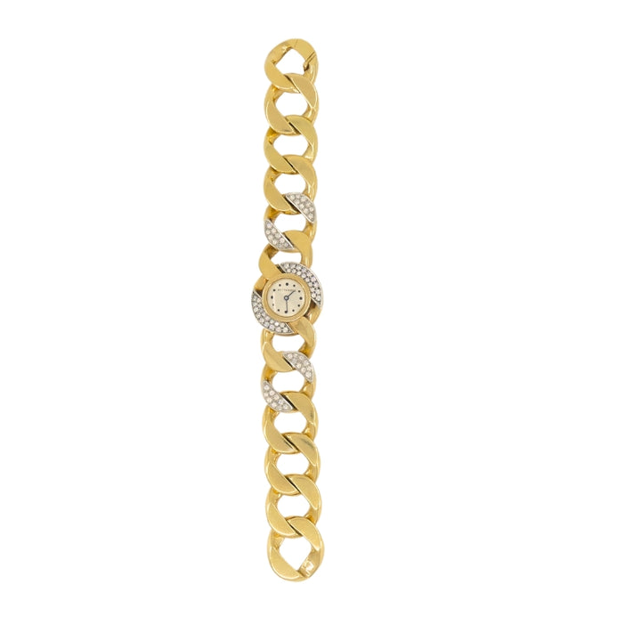 Vintage Diamond Watch Betteridge Curblink Chain Bracelet 14k Gold