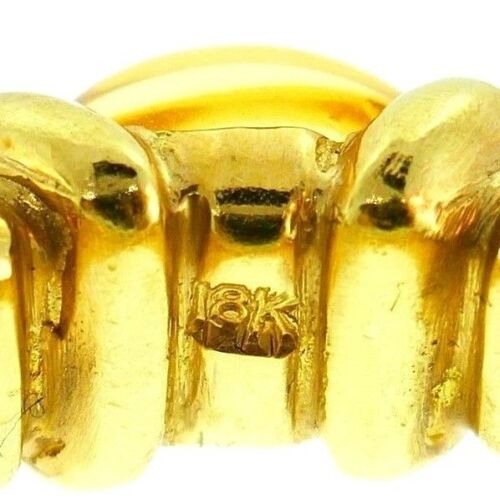 18 Yellow Gold Aquamarine and Citrine 2 Rings Set