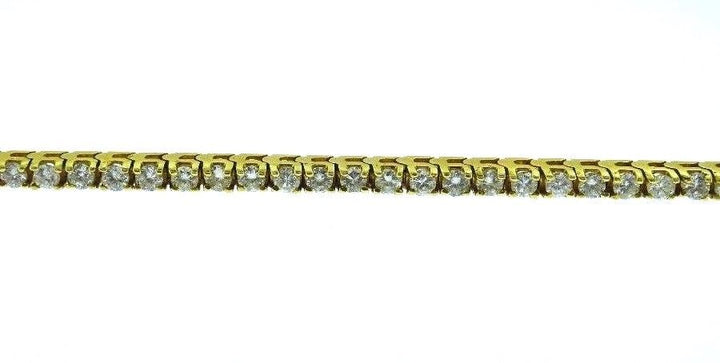 14K Yellow Gold Diamond Tennis Line Bracelet