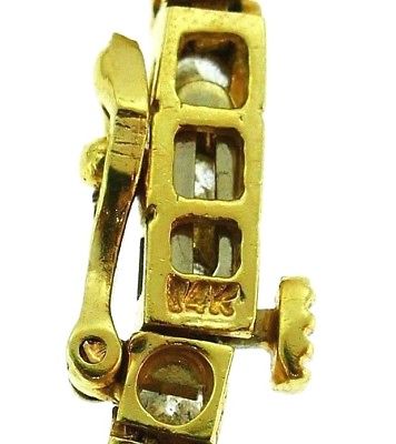 14K Yellow Gold Diamond Tennis Line Bracelet