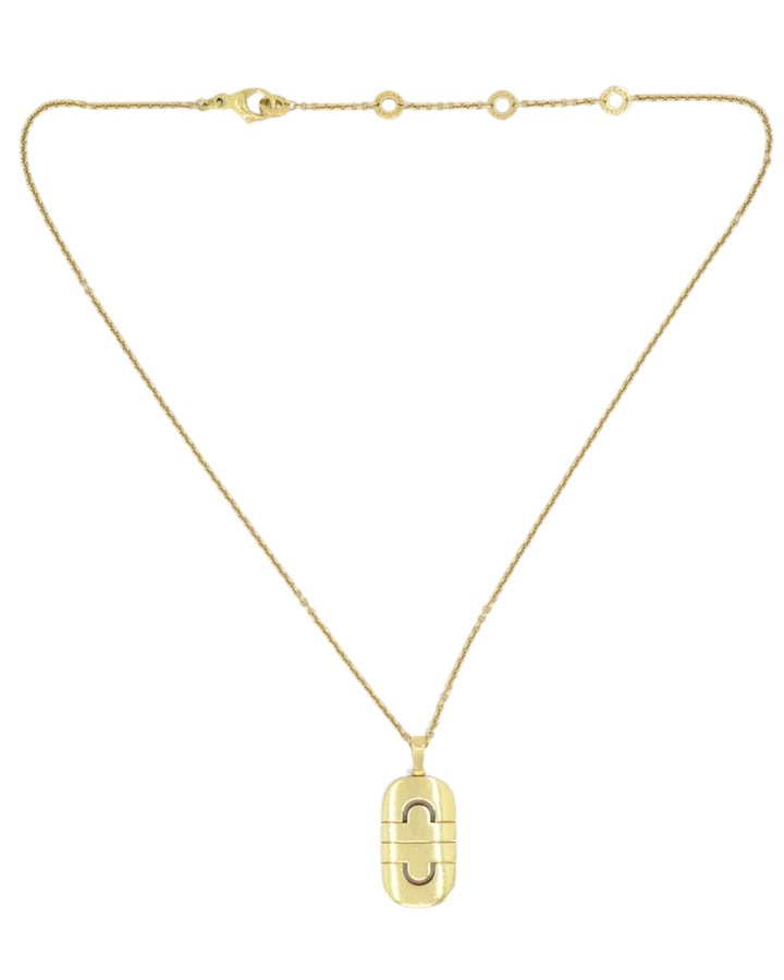 Bvlgari Bulgari Parentesi Pendant 18k Gold Chain Adjustable Length Necklace