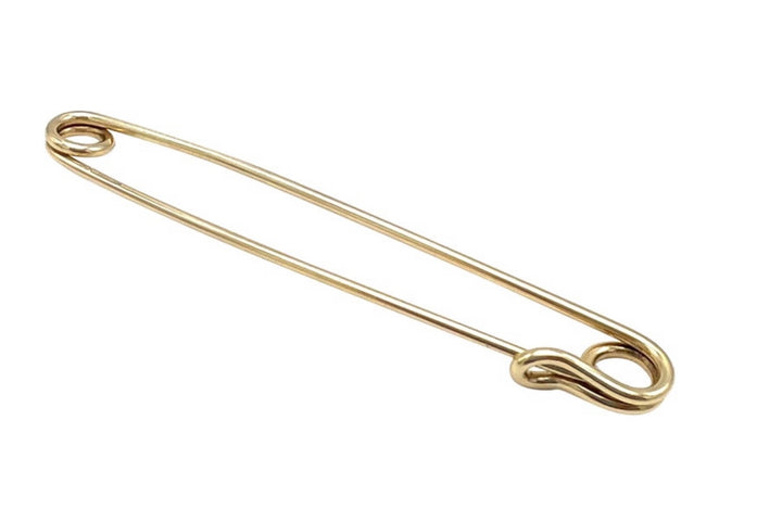 1950's Vintage Tiffany & Co Yellow Gold Safety Pin Brooch