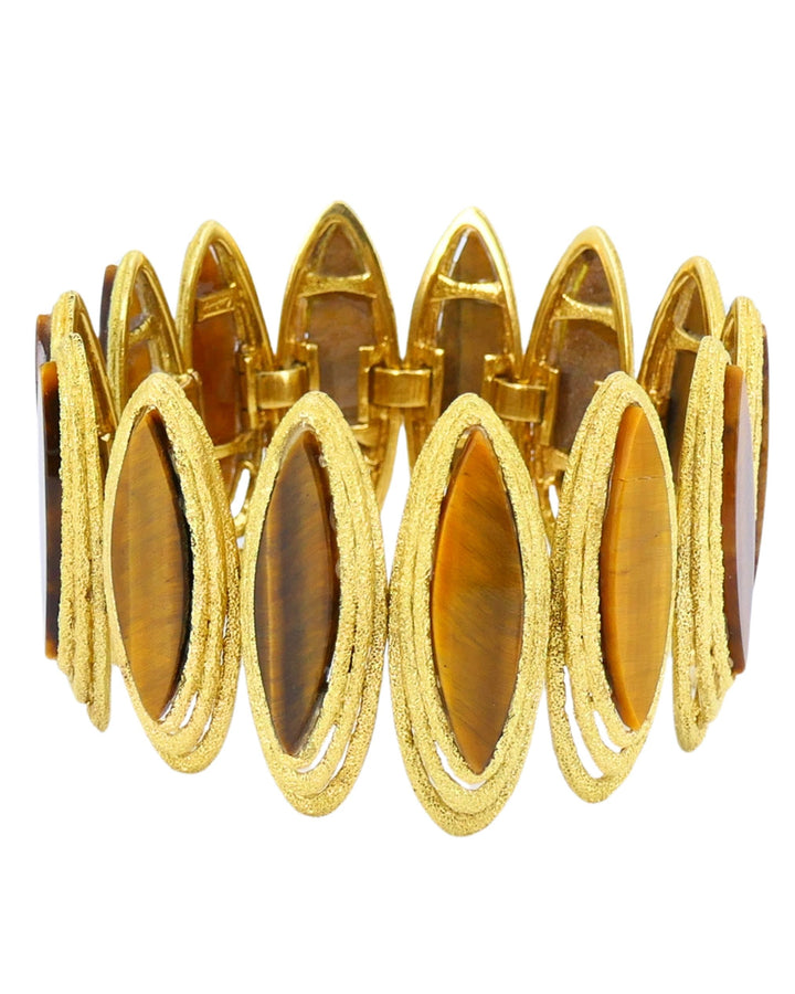 Vintage Kutchinsky Tiger’s Eye Bracelet 18k Gold
