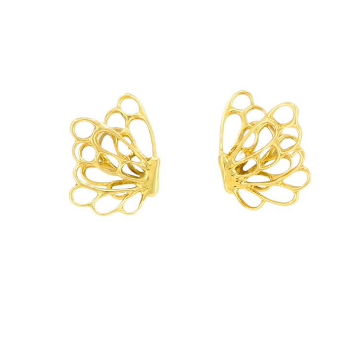 Angela Cummings 18k Gold Butterfly Earrings Vintage Designer Jewelry