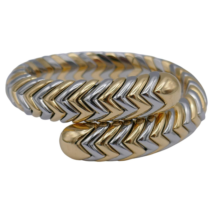 Bulgari Spiga Gold Steel Bracelet