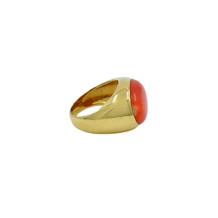 H. Stern Coral Ring 18k Gold Vintage Jewelry