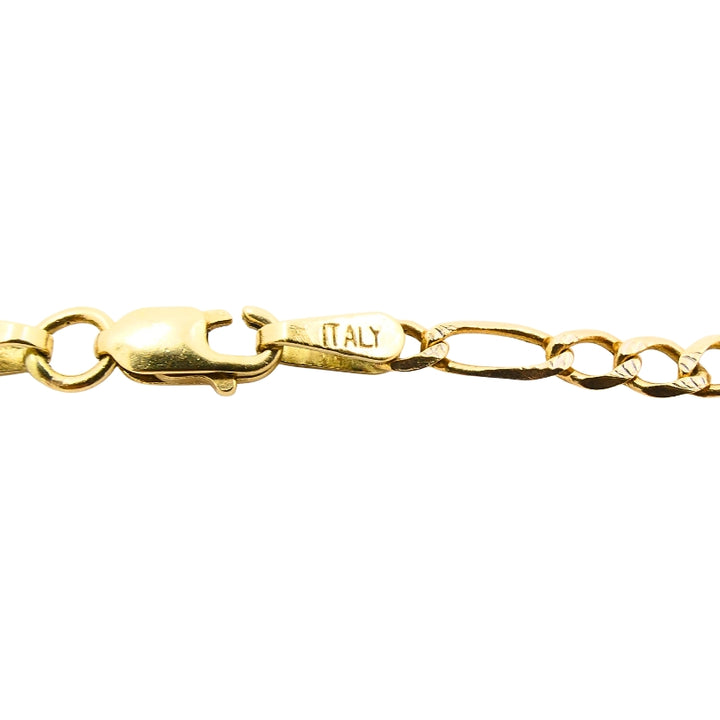 14K Gold  Gemstones Clover Pendant Necklace