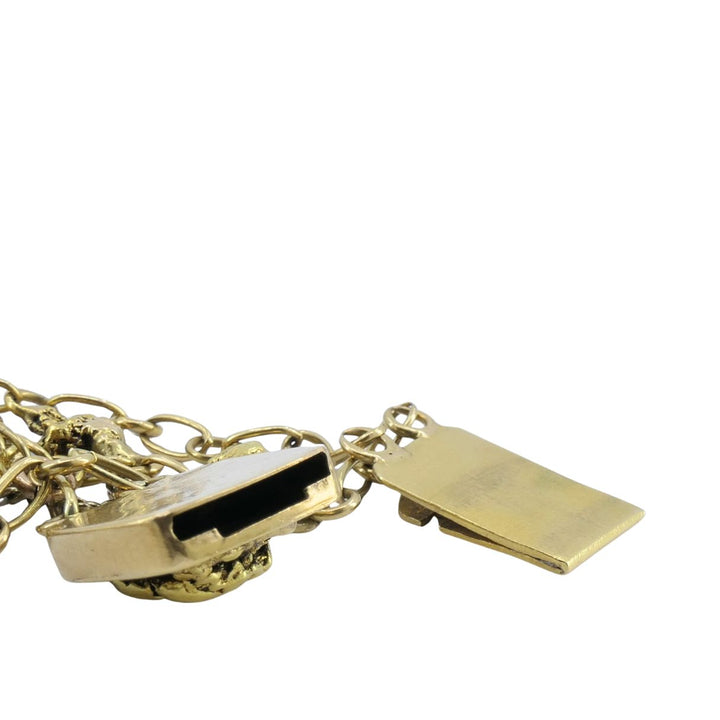 Vintage 22k Yellow Gold Nugget Link Bracelet, Circa 1970s