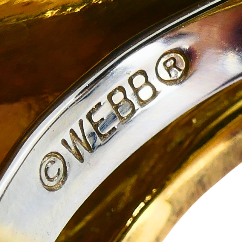 Vintage David Webb 18k Gold Platinum Diamond Ring