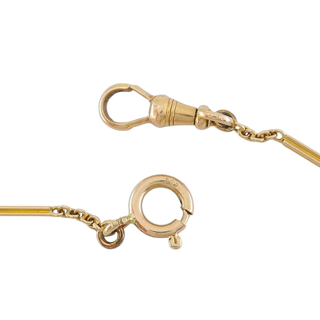 14k Gold Coin Holder Pendant 14k Bar Link Chain Necklace