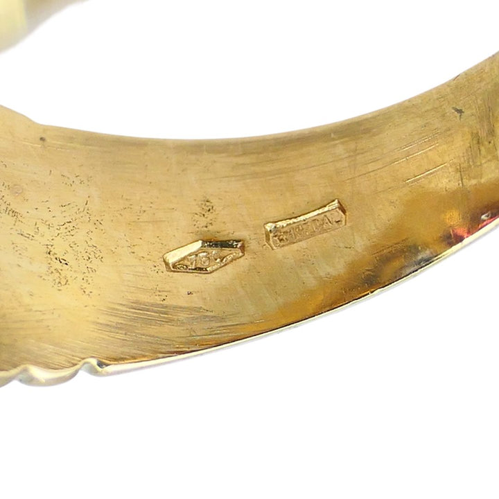 Vintage Bvlgari 18k Gold Gemstones Heart Ring