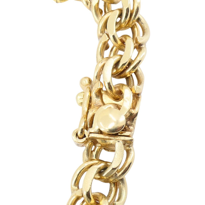 Vintage 14k 18k Gold Charm Bracelet
