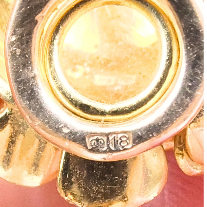 Vintage Kutchinsky 18k Gold Floral Cluster Clip-On Earrings, London