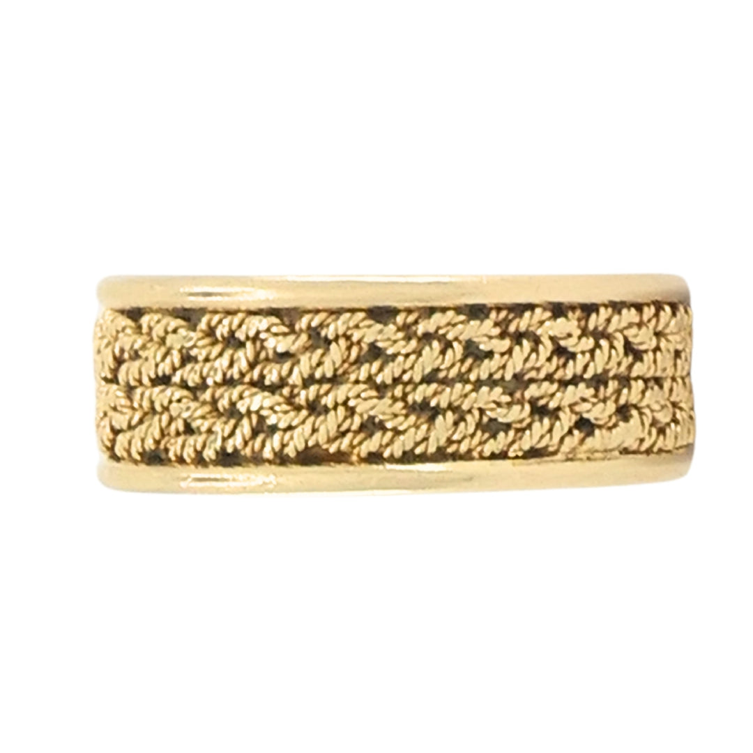 14k Woven Gold Ring Vintage Band Ring