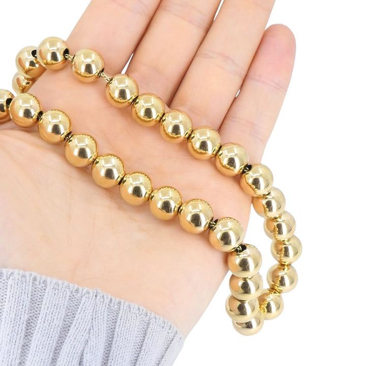 Vintage 14k Gold Ball Bead Collar Necklace Circa 1990s