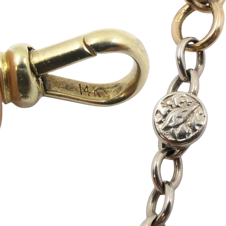 14k Gold Diamond Pavé Star Pendant on Antique Bar‑Link Chain