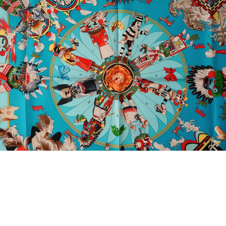 Hermès Paris 'Kachinas' Silk Scarf by Kermit Oliver