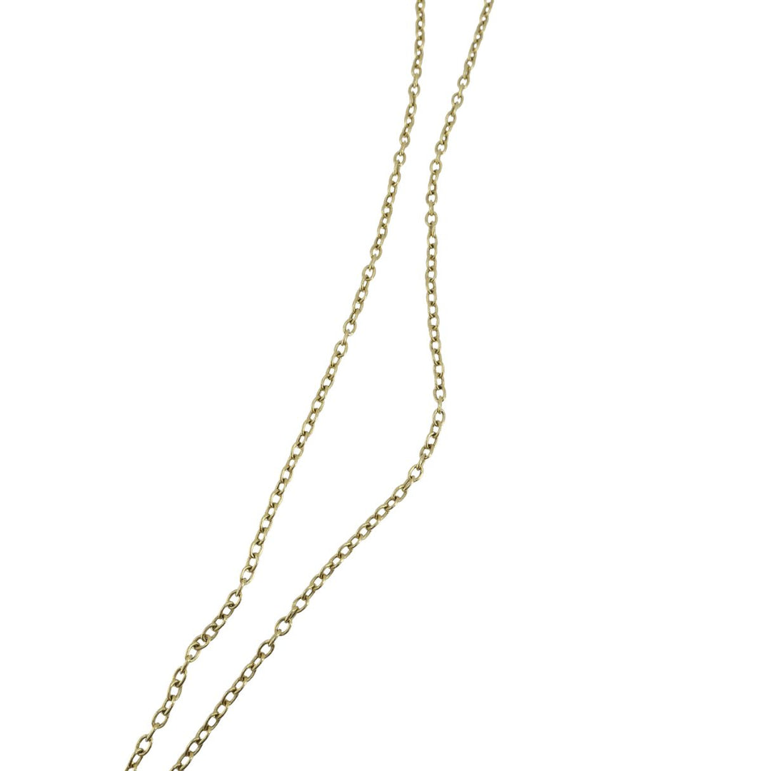 French 18k Gold Ruby 'August 21st' Calendar Pendant Chain Necklace