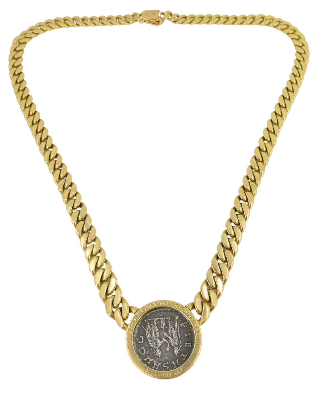Bvlgari Vintage Bulgari Monete Necklace 18k Gold & Roman Coin
