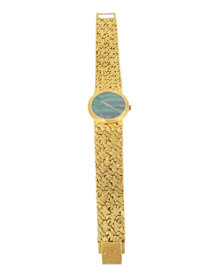 Vintage Piaget 18k Gold Watch Malachite Dial ref. 924 N66