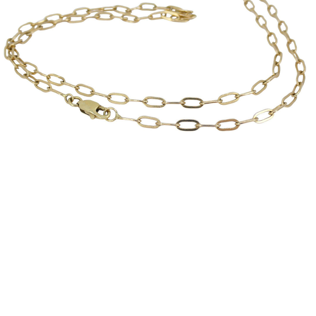 Modernist 10k Gold Malachite Pendant 14k Chain Necklace