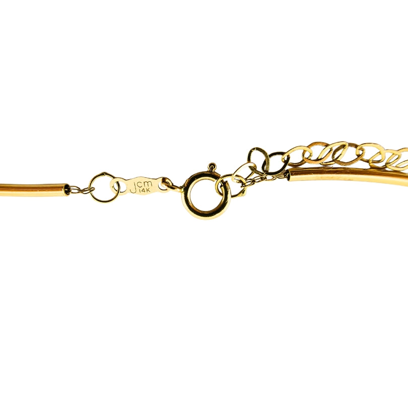 Opal Necklace 14k Gold Collar Necklace with Beads