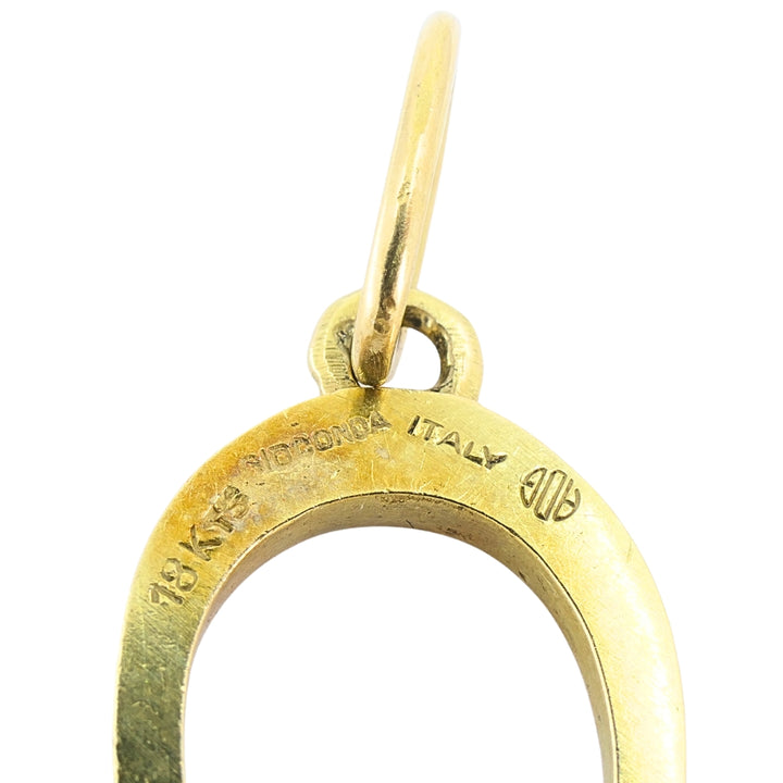 Ankh Cross Pendant 18k Gold Enamel and 14k Gold Wire Choker Necklace